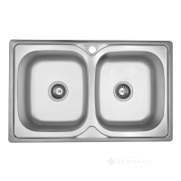 кухонна мийка Kroner Satin 80х50х20 сталь (Satin-5080Z) CV025445