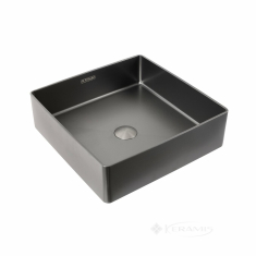 кухонная мойка Platinum Handmade 40х40х11 с донным клапаном, PVD черная (SP000032528)