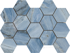 декор Pamesa Cr. Lux Ossola 32,5x22,5 Blue Hexagonos