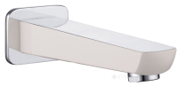излив для смесителя скрытого монтажа для ванны Imprese Breclav, хром, белый (VR-11245W)