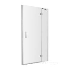 душові двері зі стінкою Omnires Manhattan 90x195 см безпечне скло chrome (ADC90X-ACRTR)