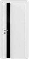 дверное полотно Rodos Loft Berta V 700 мм, с полустеклом, белый мат