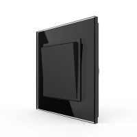 выключатель Livolo 1 кл., черный стекло (VL-C7K1-12)