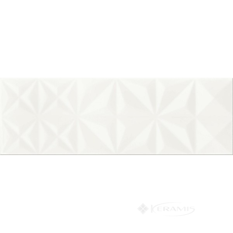 Плитка Opoczno White Magic 25x75 white glossy squares structure