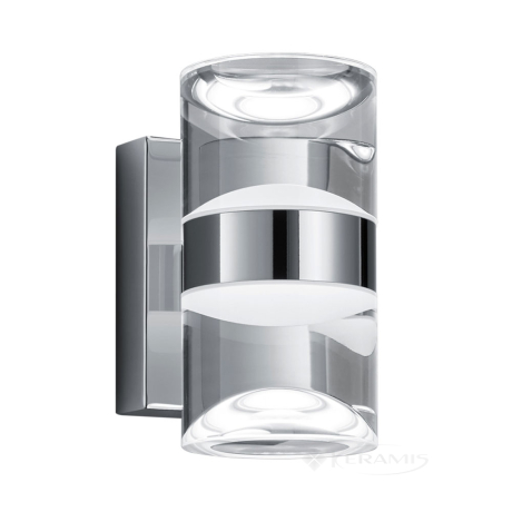 Светильник настенный Trio Brian, хром, прозрачный, 16 см, 2 лампы, LED (282710206)