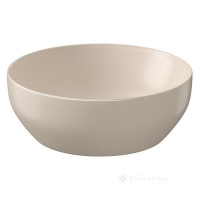 умывальник Cersanit Larga 40x40 бежевый матовый, на столешницу круглый (K677-045)