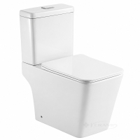 унитаз-компакт Ravak Torrenta Cube Combi RimOff напольный, с сиденьем, смыв Торнадо, белый (RKUJ100024)