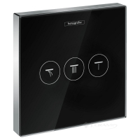 переключатель на 3 положения Hansgrohe Shower Select стеклянный черный (15736600)