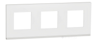 рамка Schneider Electric Unica New 3 пост., матове скло, біла (NU600689)