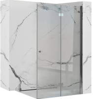 душевая перегородка Rea Fold N2 190x100 безопасное стекло, прозрачное (REA-K7439)