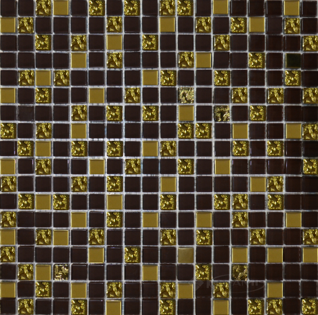 Мозаїка Grand Kerama 30х30 (1,5х1,5) мікс шоколад золото рифлене (915)