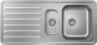 кухонная мойка Hansgrohe S4111-F540 107,5x50,5x21,5 с левым крылом, нержавеющая сталь (43342800)