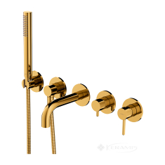 смеситель для ванны Omnires Y на 5 отверстий gold (Y1237/1SGL)