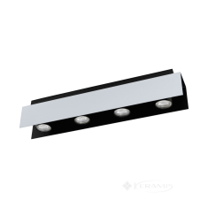 светильник потолочный Eglo Viserba 8,5x55 см, белый алюминий, черный (97397)