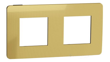 Рамка Schneider Electric Unica New 2 пост., золота, антрацит (NU280462)
