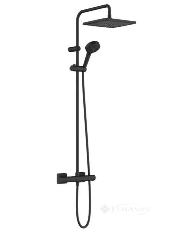 Душевая система Hansgrohe Vernis Shape Showerpipe 240 з термостатом, черный матовый (26427670)