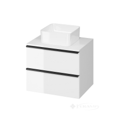 тумбочка под умывальник Cersanit Virgo 60 60x46,9x49,9 белый/черный, с столешницей (S522-019)