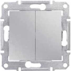 переключатель Schneider Electric Sedna 2 кл., 10 А, алюминий (SDN0600160)