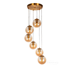 светильник подвесной Levistella каскадный с шарами, бронза  (756PR150F-6 BRZ+BR (300))