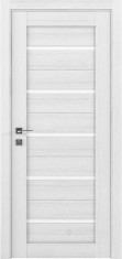дверное полотно Rodos Modern Lazio 600 мм, с полустеклом, каштан белый