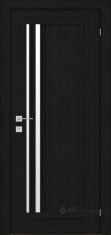 дверное полотно Rodos Fresca Colombo 600 мм, с полустеклом, венге шоколадный