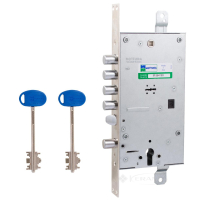 замок для дверей Mottura 547878B00CS3Z MATIC 4 ригеля 5кл + 2 монтаж. ключа 60mm(без накладок)