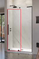 душевая дверь Radaway Furo SL DWJ 52,2x200 правая, стекло прозрачное, черный (10307522-54-01R)