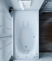 гідромасажна ванна WGT Rialto Tivoli 170x90 HYDRO LINE + корпус + рама + злив /перелив (RLTTVL170HLPGW)