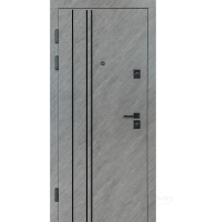дверь входная Булат Fortezza 850x2050x105 левая модель 563/556, срез камня/серый шифер (0055)