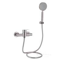 смеситель для душа Lidz Luna c душевым гарнитуром, никель (LDLUN010NKS46095)