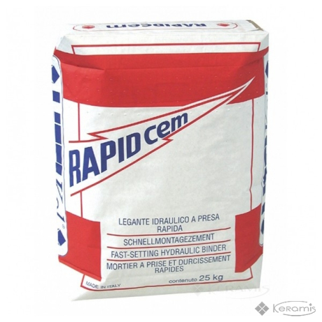 Гидравлическое вяжущее для стяжек Litokol Rapidcem цементная основа, серый 25 кг (RPD0025)
