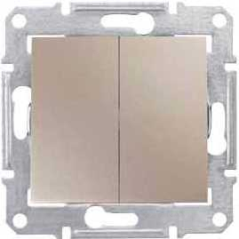 Переключатель Schneider Electric Sedna 2 кл., 10 А, титан (SDN0600168)