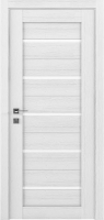 дверне полотно Rodos Modern Lazio 700 мм, з полустеклом, каштан білий