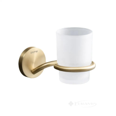 склянка скляна Gappo з утримувачем сатин золотий (G30706-3)