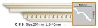 карниз Elite Decor Gaudi Decor 16,2x19,6x244 с орнаментом белый (C 119)
