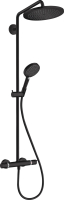 душова система Hansgrohe Croma Select S Showerpipe 280 EcoSmart лійка Raindance Select S120 3jet черн мат (26891670)