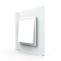 выключатель Livolo 1 кл., перекрестный, белый стекло (VL-C7FCMM10A-2WP)
