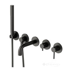 смеситель для ванны Omnires Y на 5 отверстий graphite (Y1237/1SGR)