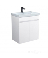 тумбочка с умывальником Мойдодыр Urban 64х75х45 Sempre 60 подвесная, белый глянец (00-0008531)