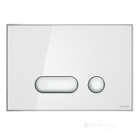 смывная клавиша Cersanit Intera белое стекло  (S97-022)