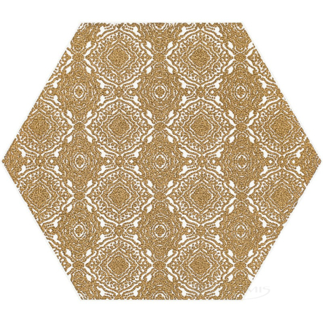 Плитка My Way Paradyz Shiny Lines 19,8x17,1 gold hexagon Inserto E