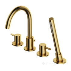смеситель для ванны Omnires Y на 4 отверстия brushed brass (Y1232BSB)