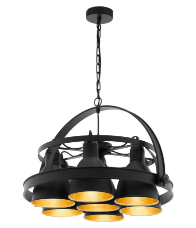 Подвесной светильник Eglo Backbarrow, черный, золотой (49682)