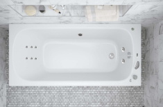 гидромассажная ванна WGT Rialto Orta 170x70 HYDRO LINE + корпус+рама+слив/перелив (RLTORT170HLPCW)