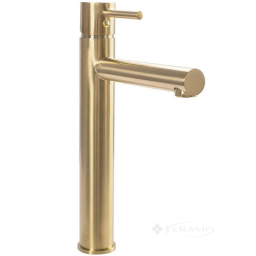 смеситель для умывальника Rea Tess gold матовый, высокий (REA-B5660) (смеситель для умывальника Rea Tess gold матовый, высокий (REA-B5660))