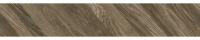 плитка Terragres Wood Chevron 15x90 left коричневая (9L718)