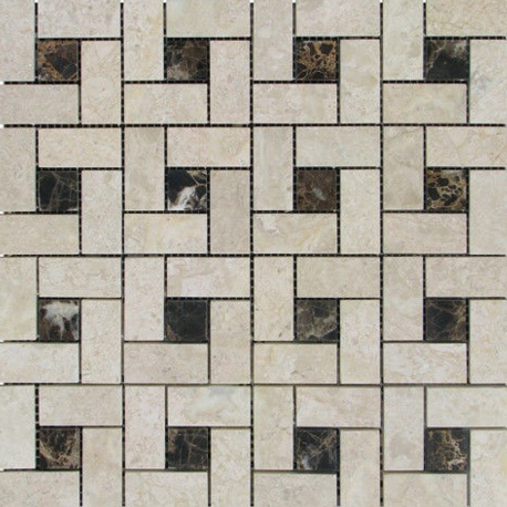 Мозаїка KrimArt Victoria 30,5x30,5 beige (4,8х2,3 2,3х2,3) МКР-7П VB+ED