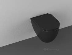 унітаз Isvea Infinity clearimPlus Wall hung WC 365X530 (10nf02001 2n-Matte Black)