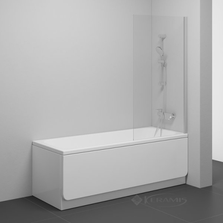 Штора для ванны Ravak NVS1-80 satin + glass Transparent (7O840U00Z1)
