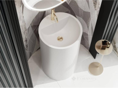 умивальник Miraggio Cosmo Mirasoft 46x46 білий матовий (2301)